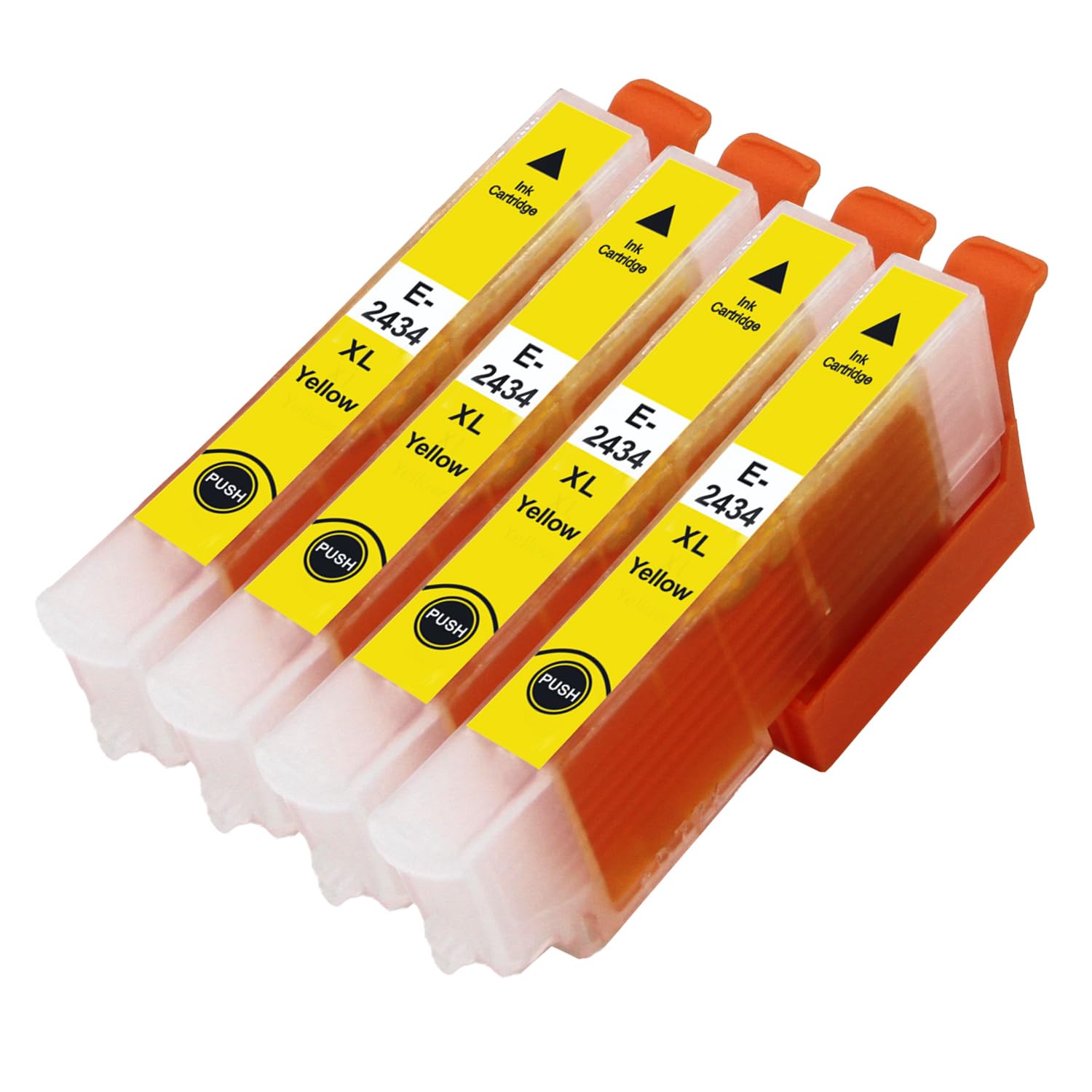 Go Inks Compatible 24XL Yellow Ink Cartridge – 4 Pack XL Multipack replaces T2434 for Epson Expression XP-55, XP-65, XP-750, XP-760, XP-850, XP-860, XP-950, XP-960, XP-970-12ml