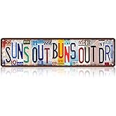 Vintage Suns Out Buns Out Dr Wall Decor Street Signs Metal Tin Signs 16 x 4 Inches