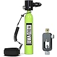 HOUVAN Mini Scuba Tank 0.5L Capacity Inflatable Diving Tank DOT Certified Up to Support 10 Minutes of Underwater Breathing Portable Scuba Tank up to 33feet for Underwater Work/Underwater Recreation