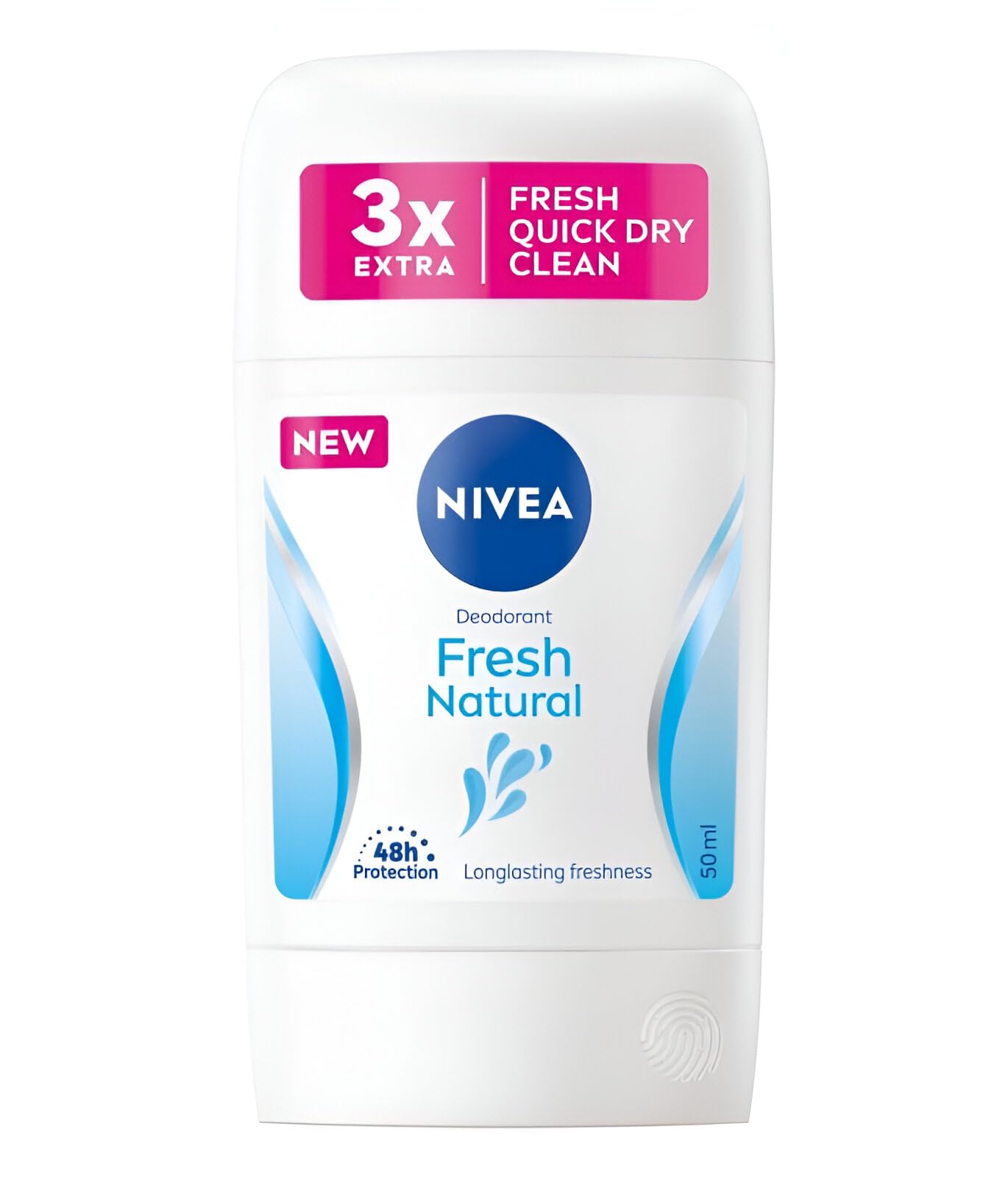 NIVEA Stick Women Fresh Natural, 48H Protection, Pack of 2, 2 x 50 ml Offers Freshness, Cleanliness, and Long-lasting Protection With a Gentle, Soft Texture and Avocado Oil-Enriched Composition