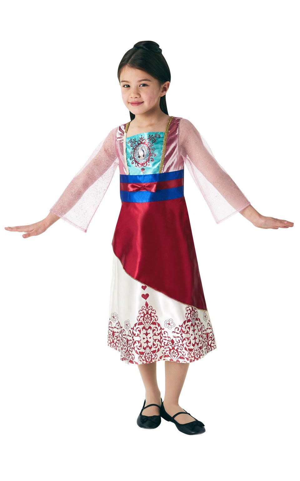 Rubie's 640728M Official Disney Princess Mulan Gem Costume, Girls, Medium 5-6 Years, Height 116 cm