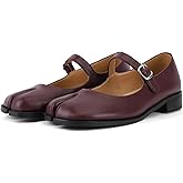 VOZTOLLS Tabi Mary Jane Shoes Women Split Toe Ankle Buckle Strap Womens Flats Comfort Casual Dressy Party School Work Dress Pumps Shoes