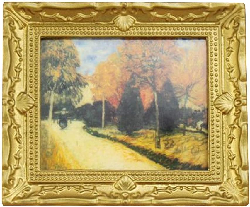 Nysunshine 1:12 Miniature Dollhouse Antique Oil Painting, DIY Wooden Living Room Furniture Decor Dollhouse Accessories