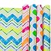 Gift Wrapping Paper – All Occasion Wrapping Paper – Wrapping Paper with Patterns - Premium Neon Gift Wrap for Boys, Girls, 4 Rolls - 2.5 ft x 10 ft per roll, Includes 7 Bows, 2 Rolls of Ribbon