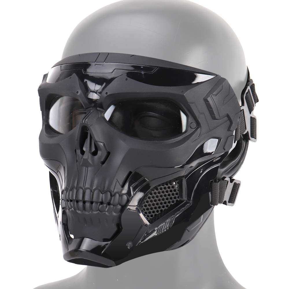 Huenco Skull Mask, Airsoft Face Mask, Full Face Protective Masks, CS War Game, BB Gun, Skeleton Masks, Party Cosplay, Movie Props