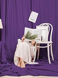 Purple Backdrop Curtains: 6 Panels 5ft x 10ft