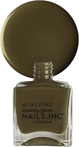 Nails.INC 45 Second Speedy Gloss Waiting On Westminster Khaki Green 14 ml view 4