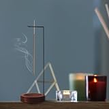Meng Jiaran Walnut Wood Incense Holder, Modern Design for Home Decor view 5