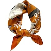 FEIBOON Mulberry Silk Scarfs Neck Scarf 21" Small Square Scarfs hair scarf bandana Neckerchief Headscarf for Women