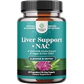 Natures Craft NAC Liver Support with Milk Thistle Supplement - 60 Count | N-Acetyl Cysteine Liver Formula with Turmeric, Choline, Dandelion &amp; L- Glutathione Antioxidants