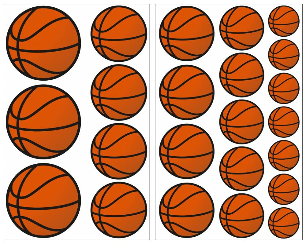 Samunshi® 23 x Wall Sticker Basketball Set Wall Pictures Children's Room Decoration Boys Wall Sticker Children's Room Girls Wall Sticker 2 x 21 x