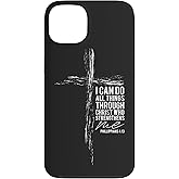Christian Cross Religious Bible Verse Philippians 4:13 Faith Case for iPhone 13