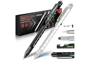 Mens Gifts for Men Dad Husband Christmas,Stocking Stuffers for Adults, 2Pack 9 in 1 Multitool Pen Dad Gifts for Fathers Day, 