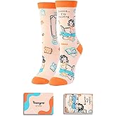 HAPPYPOP Reading Gifts for Teen Girls - Book Lovers Gifts for Students, Book Socks Stocking Stuffers