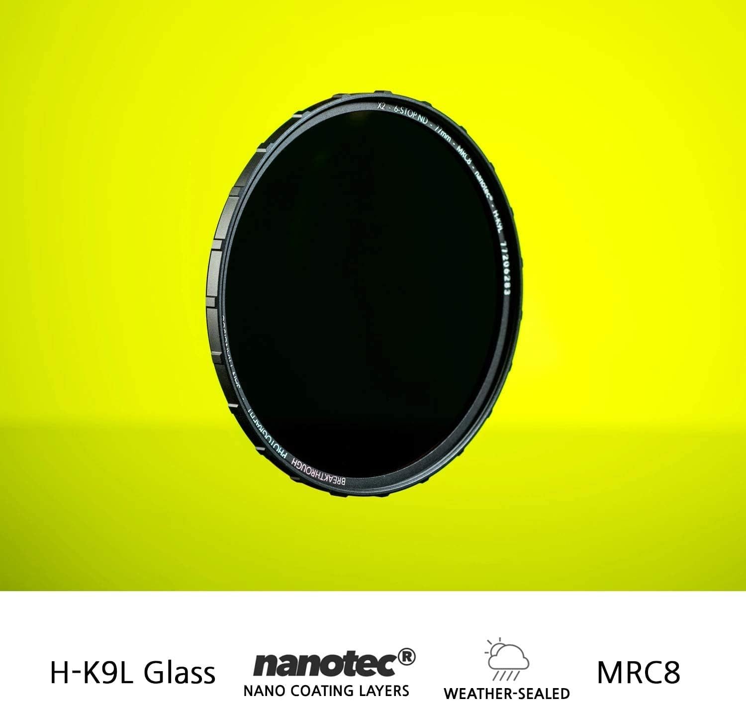 49mm X2 6-Stop ND Filter for Camera Lenses, Neutral Density Professional Photography Filter with Lens Cloth, MRC8, Nanotec - Image 4