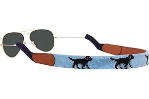Huck Venture Leather Hand-Stitched Needlepoint Sunglass Strap Retainer