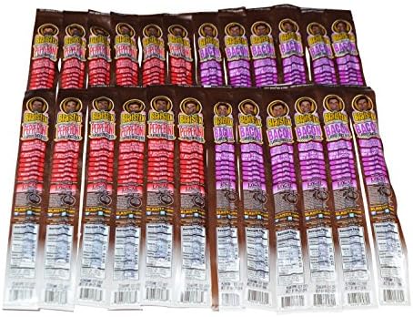 Real Meat Snack Sticks with Chunky Bacon - Get Taken by Bacon - 48 Pack. 8g Protein | Paleo Friendly | Gluten Free
