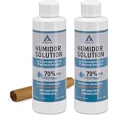 Aunlix Humidor Solution for Cigar Humidor,Cigar Humidifier Solution (200ml x 2 Pack) Humidity Control packs at 70% RH,Propylene Glycol Premixed Liquid Refill Cigar Humidifier,Travel Portable