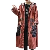 Duberess Women Fashion Loose Distressed Denim Trench Jacket Coat Casual Plus Size Jean Outerwear