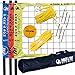 Park & Sun Sports Tri-Ball Volleyball: Portable Outdoor 3-Way Net System, Professional Series