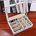 Aco&bebe House 8-Slot Eyeglass Sunglass Glasses Organizer Collector - Faux Leather Jewelry Storage Case Box (White)