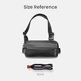 tomtoc Compact EDC Sling Bag Black, 3L Crossbody for Switch iPad Mini 7 view 6