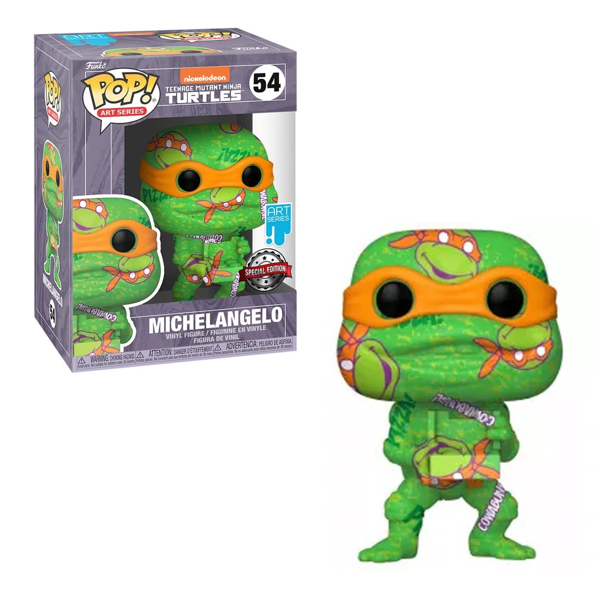Funko 57929 Pop! Art Series: TMNT 2 - Michelangelo Vinyl Figure #54 (FUN57929)