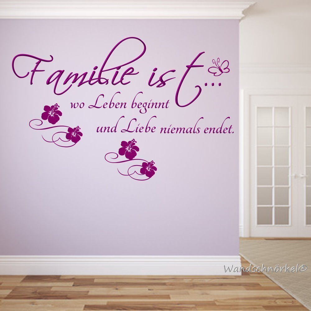 Tattoo Familie Ist Wo Leben Beginnt Und Liebe Niemals Endet WANDTATTOO Familie ist wo Leben beginnt und Liebe niemals endet Spruch