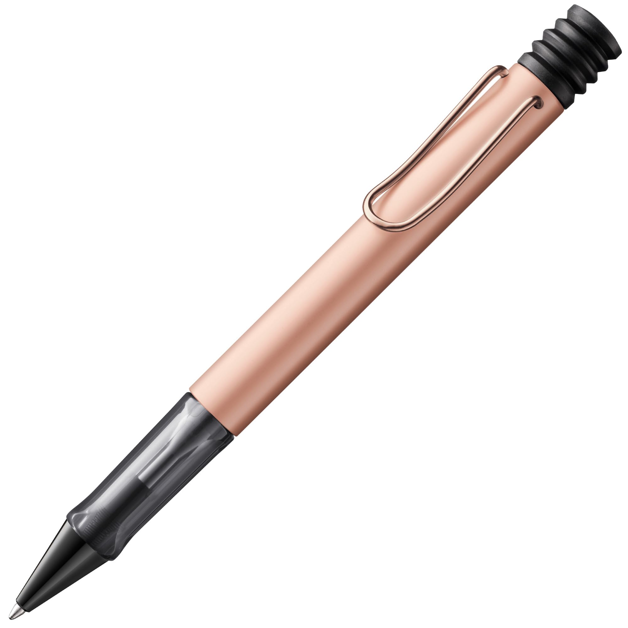Lamy Lx rosegold Ballpoint Pen - lightweight Pen with transparent, ergonomic grip & line width M - anodized aluminum body – including largecapacity refill M 16 in black & metal case