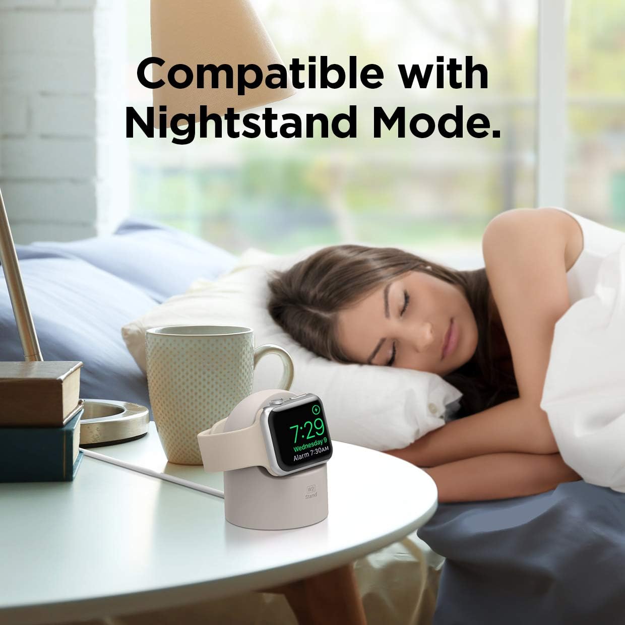 elago W2 Charger Stand Compatible with Apple Watch Series Ultra3/Ultra2/Ultra,11/10/9/8/7/6/5/4/3/2/1,SE3/SE2/SE (49mm,46mm,45mm,44mm,42mm,41mm,40mm,38mm) - Image 3