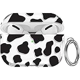 Maxjoy for AirPods Pro 3rd Generation Case, Clear AirPods Pro 3 Case for Women Girly Cute Soft AirPod Pro 3 Cover with Keychain Strap for AirPod Pro 3rd Gen Cover 2025, Cow Print