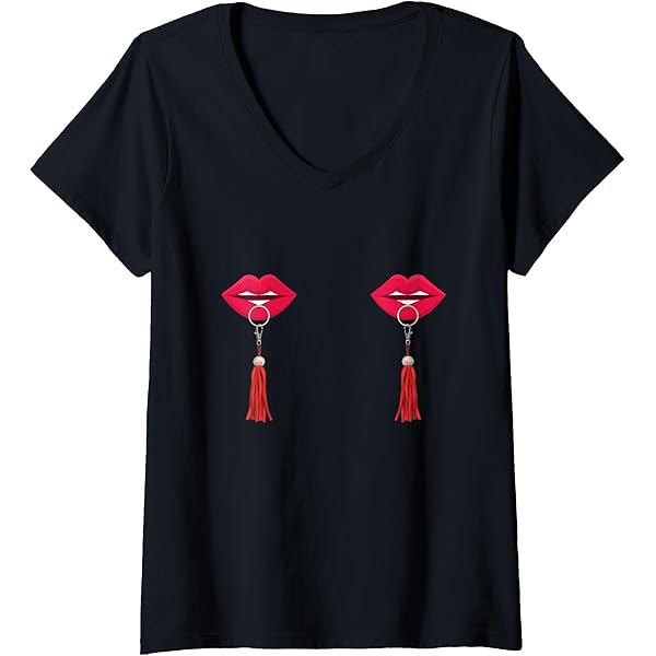 Amazon.com: Burlesque Lips Boobs Nipple Tassel Burlesque Dancer T