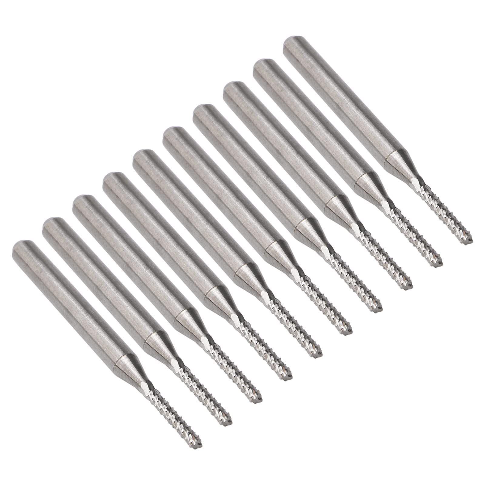 Pxyelec 1.5MM End Mill Engraving Bits CNC Rotary Burrs, CNC Router Bits for PCB Machine (Pack of 10)