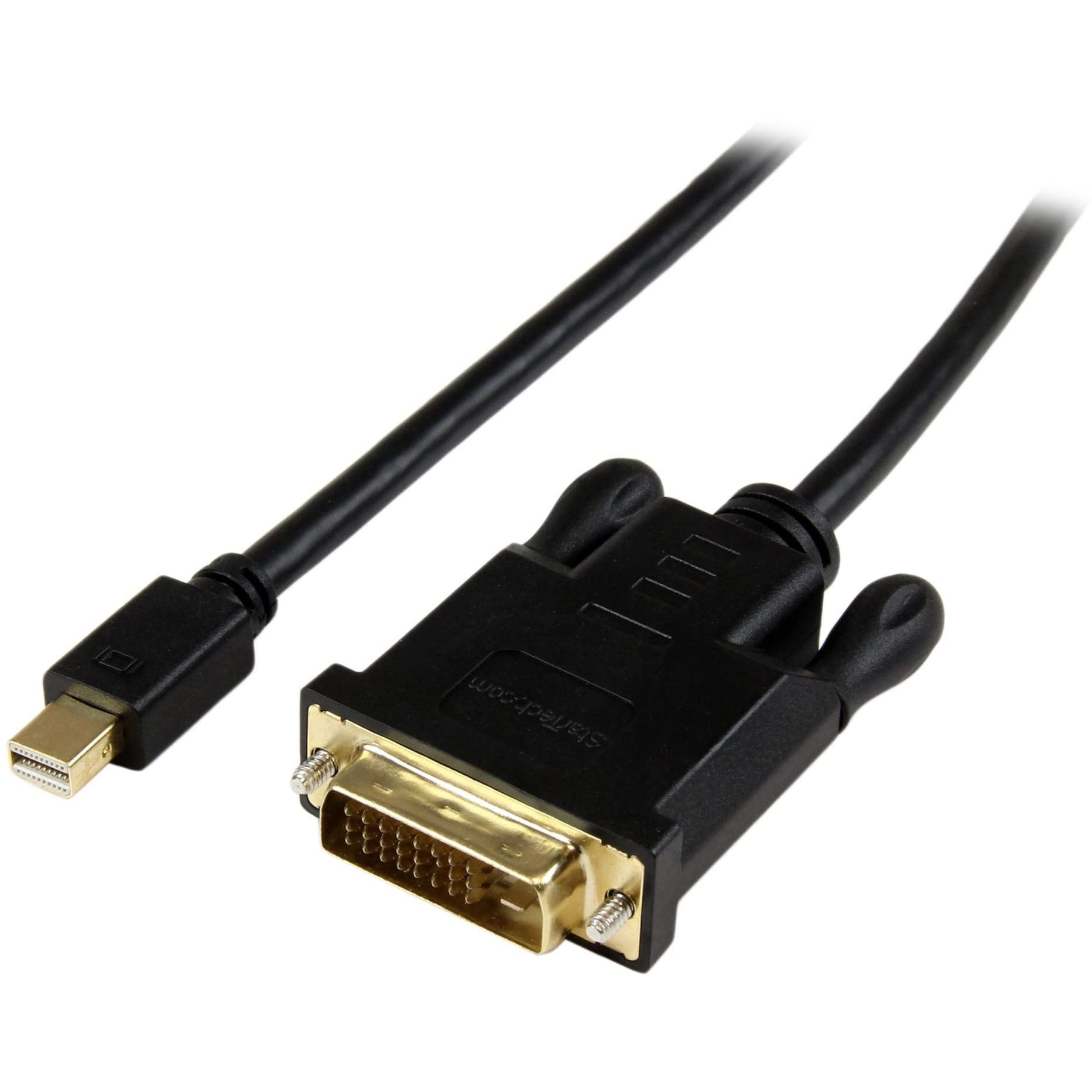 StarTech.com 3ft (0.9m) Mini DisplayPort to DVI Cable - Active Mini DP to DVI Adapter Cable - 1080p Video - mDP 1.2 to DVI-D Single Link - mDP or Thunderbolt 1/2 Mac/PC to DVI Monitor (MDP2DVIMM3BS) — image 1