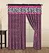 Grand Linen Modern Pink Black Leopard Zebra Micro Fur Curtain Set primary