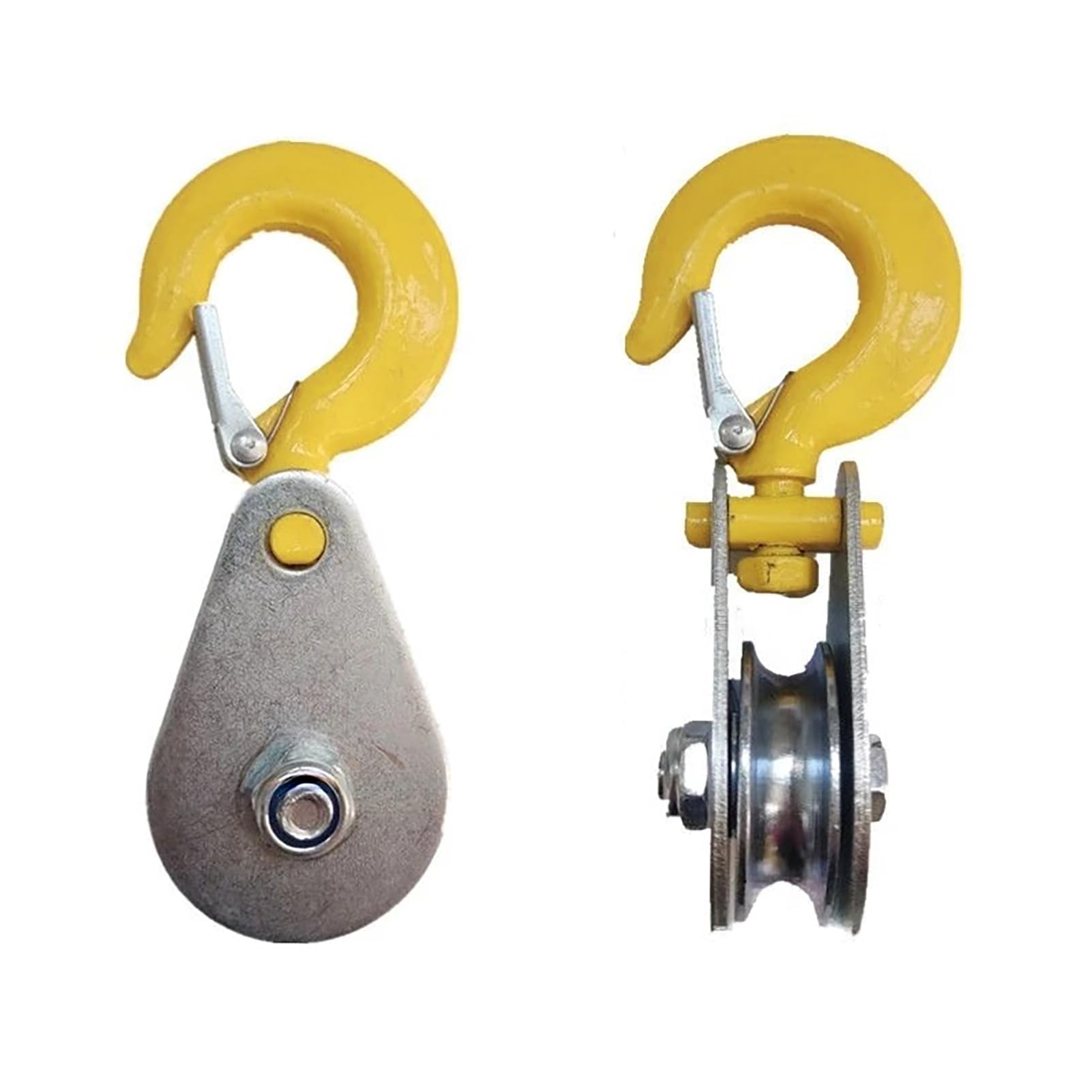 Photo 1 of 0.5 Ton 360 Swivel Hook Lifting Bearing Pulley Block Snatch Block with Hook Heavy Duty Pulley Lifting Block Hoist Snatch Block Single Wheel Lifting