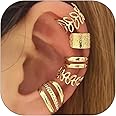 Earrings for Women Ear Cuffs Non Piercing Clip on Earrings Trendy Gold Earrings Non Pierced Clip on Cartilage Earrings Set Stack Jewelry for Women Gifts