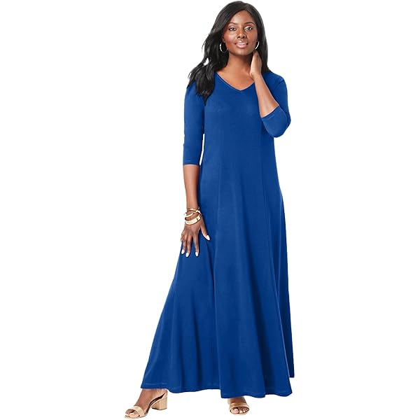Amazon.com: Jessica London Women's Plus Size Stretch Lace Maxi Dress