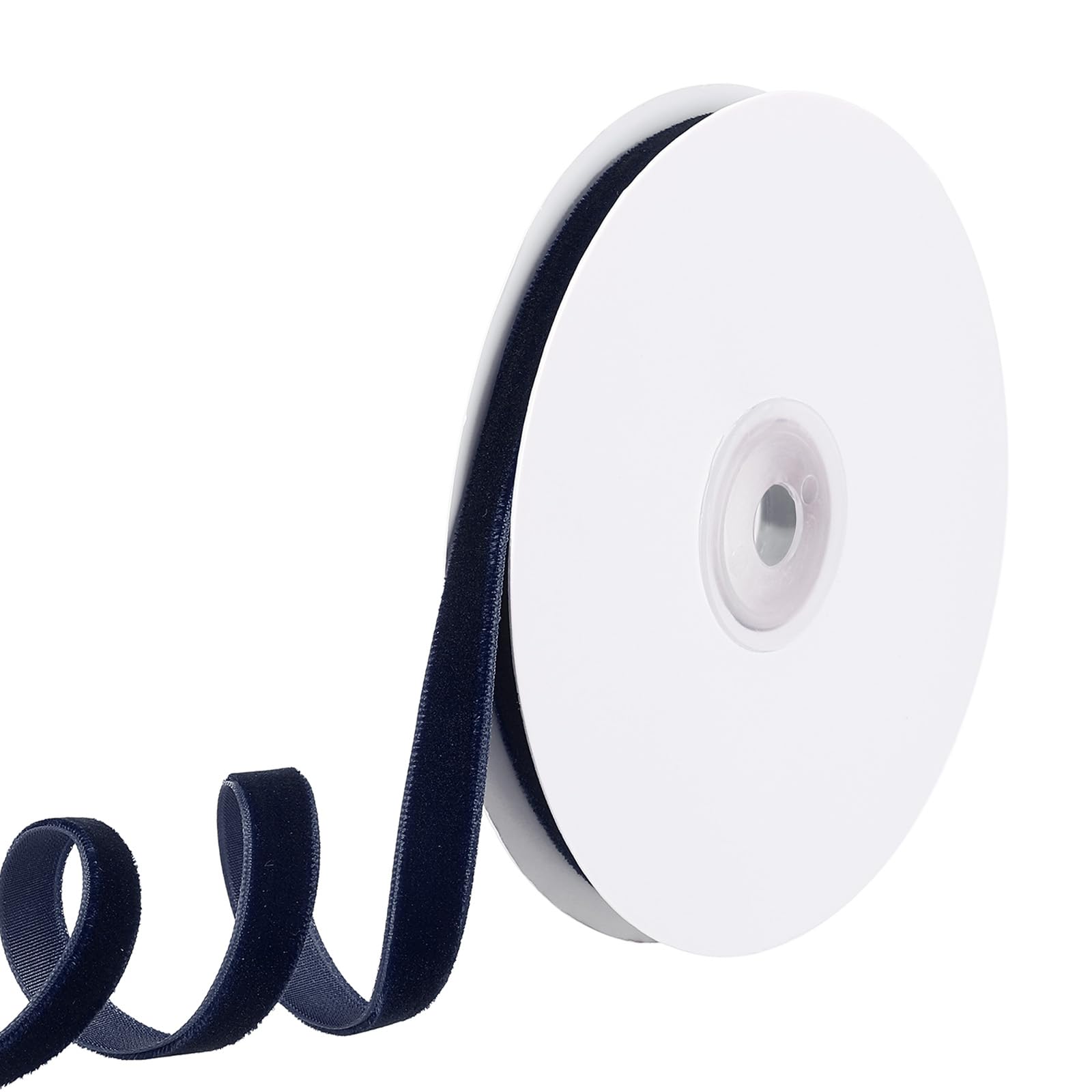PATIKIL Velvet Ribbon 3/8 Inch 10 Yard, 1 Roll Polyester Single Face Spool for Gift Wrapping Wedding Flower Bouquet Bow Handmade Craft Decorations, Blue