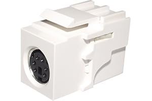Shaxon Keystone Insert 6 Pin Mini Din (PS2) Coupler F/F (BM303W-6MD-B)