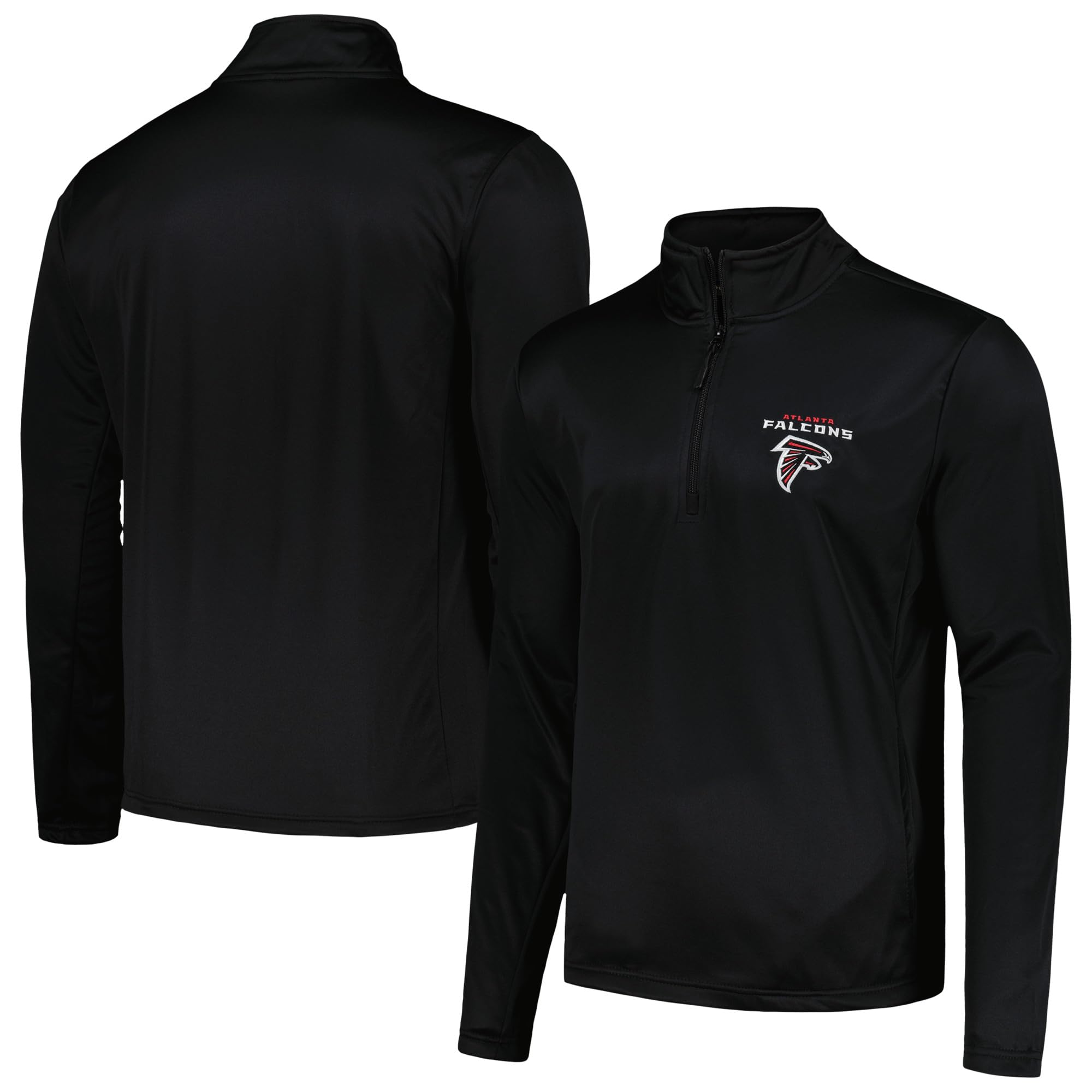 dunbrooke Men's Black Atlanta Falcons All-Star Tech Quarter-Zip Top Image