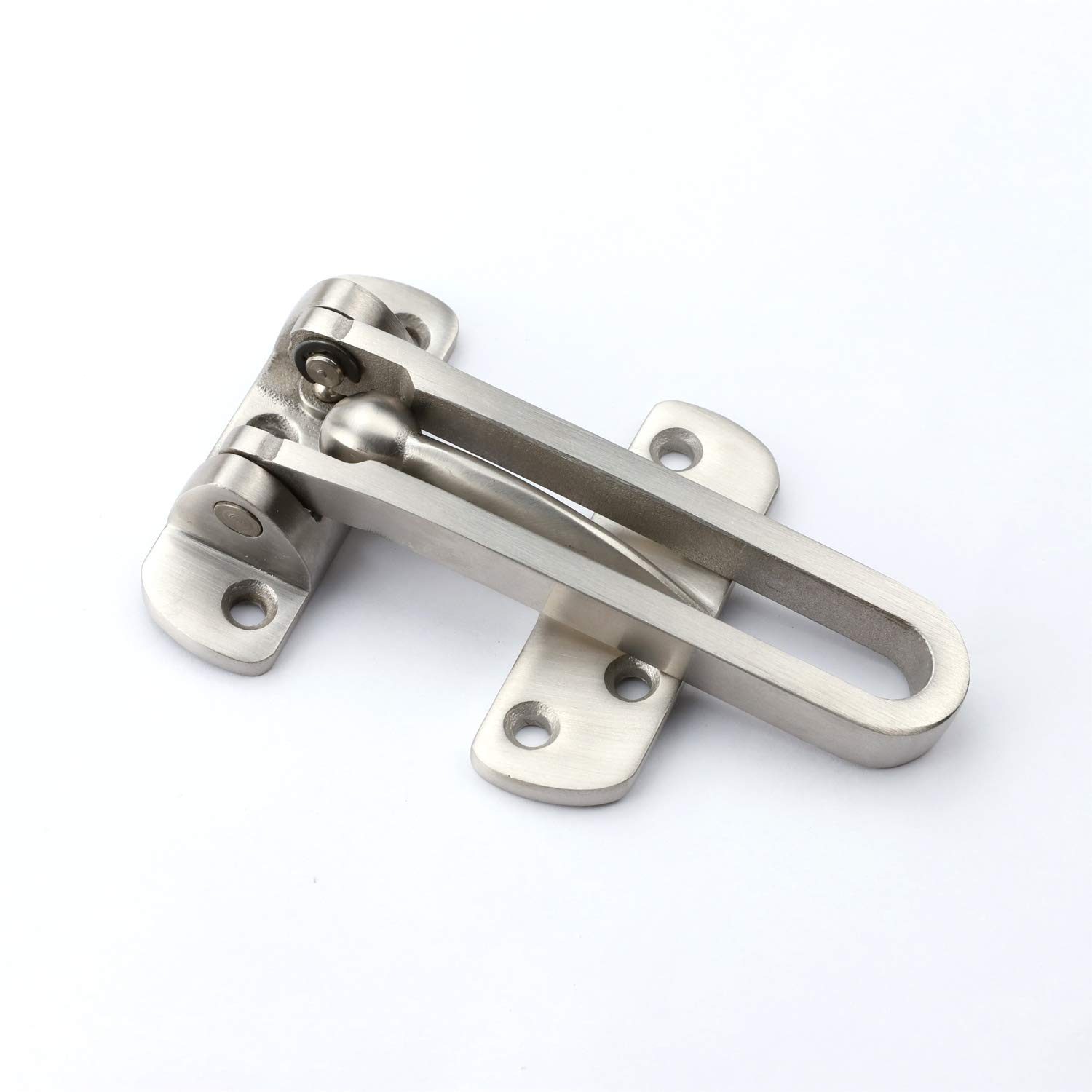 TOGU Solid Stainless Steel Thicken Safety Gate Guard Gate Swing Bar Door Guard, Lock Door Padlock for Home, Dormitory, Stainless Steel Brush Finish