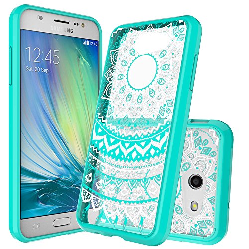 Galaxy J3 Emerge Case,J3 Eclipse/J3 2017/J3 Prime/J3 Mission/Luna Pro/Sol 2/Express Prime 2 Case Clear ,Anoke Slim Fit Phone Cases Cover with Screen Protector for Women Girls Samsung J3 Emerge CH Mint