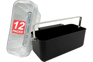 MEATENDER Grease Cup Replacement for Blackstone Griddles 17" 22" 28" 30" 36" | Drip Pan & Grease Catcher for Flat Top Grills | Fits Blackstone Airfryer & Griddle Combo + 12 Pack Grease Cup Liners