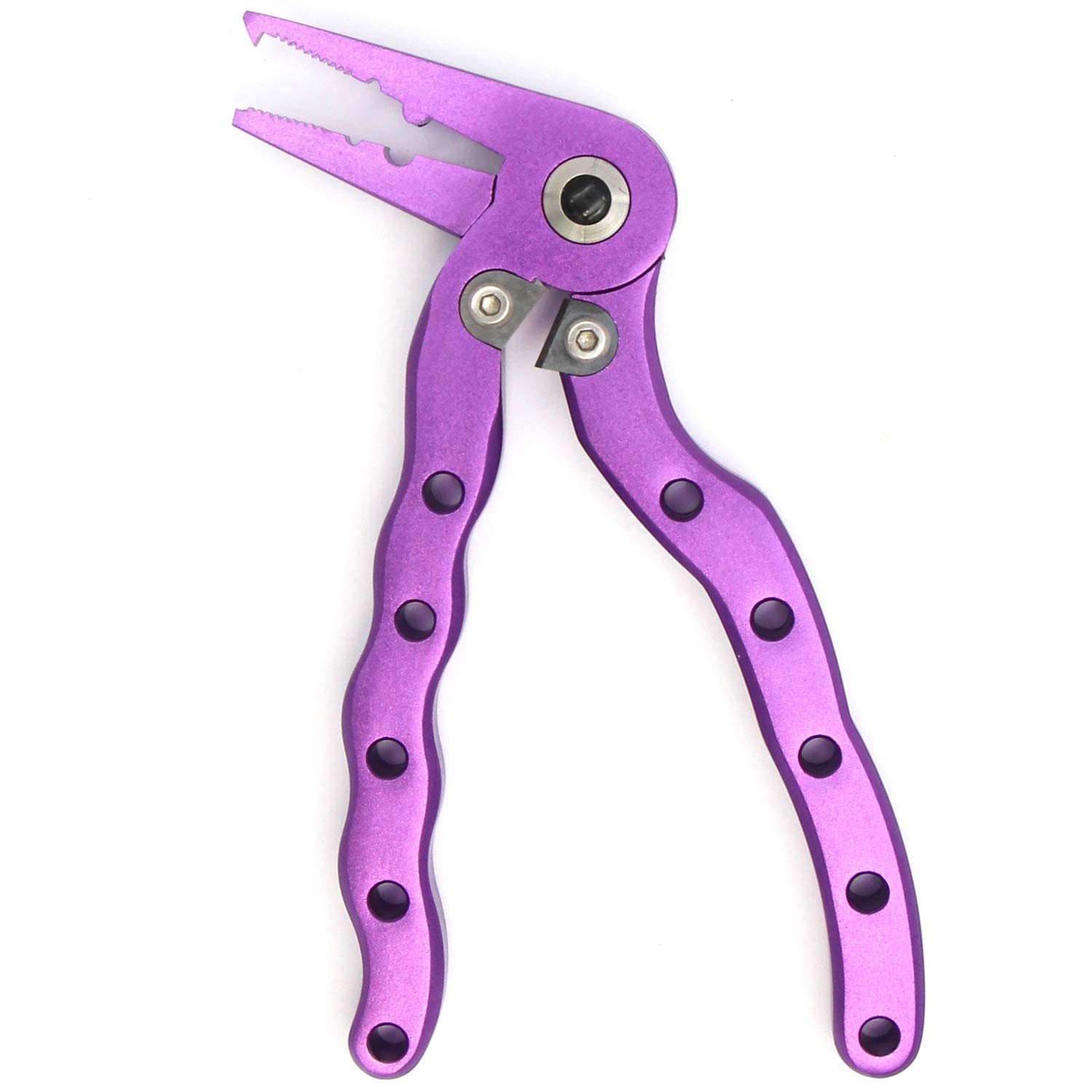 CRAZY SHARK Aluminium Mini Fishing Pliers, Hook Remover, Saltwater Resistant, Tungsten Carbide Cutters, Braid Line Cutters