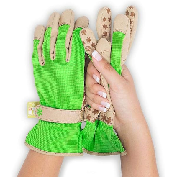 Foxgloves Grip Gloves (moss Green Large Round Foxgloves Orgnal