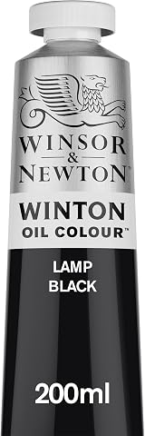 Winsor & Newton Winton Oil Colour Lamp Black 200ml 1437337 USA Made