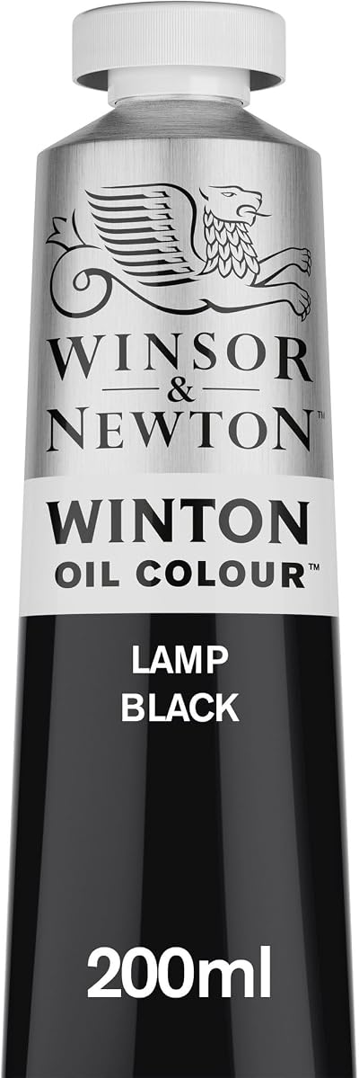 Winsor & Newton Winton Oil Colour Lamp Black 200ml 1437337 USA Made