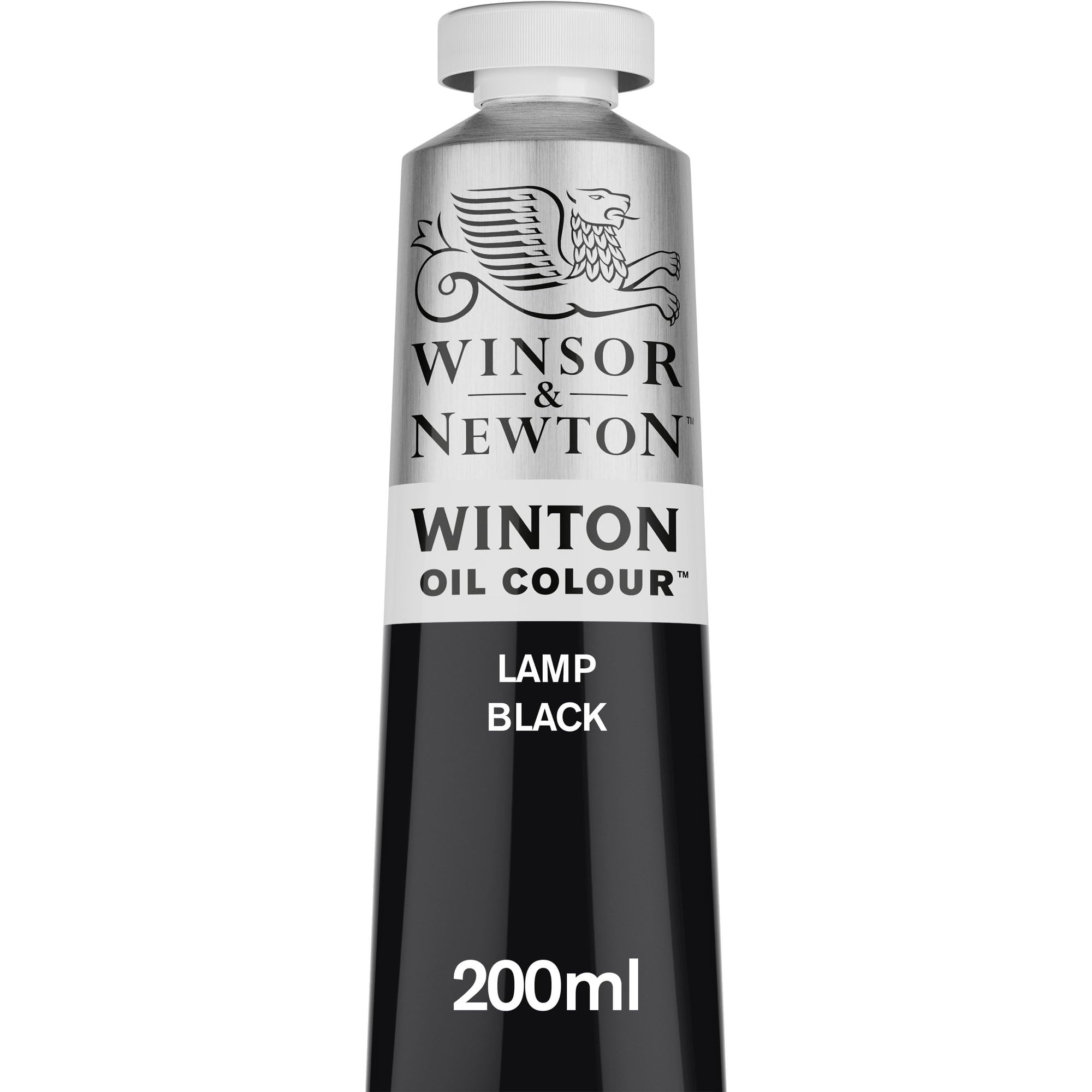 Winsor & Newton Winton 200ml Oil Colour - Lamp Black,1437337