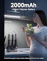 YIGER 2 Packs Under Cabinet Lights, 2000mAh